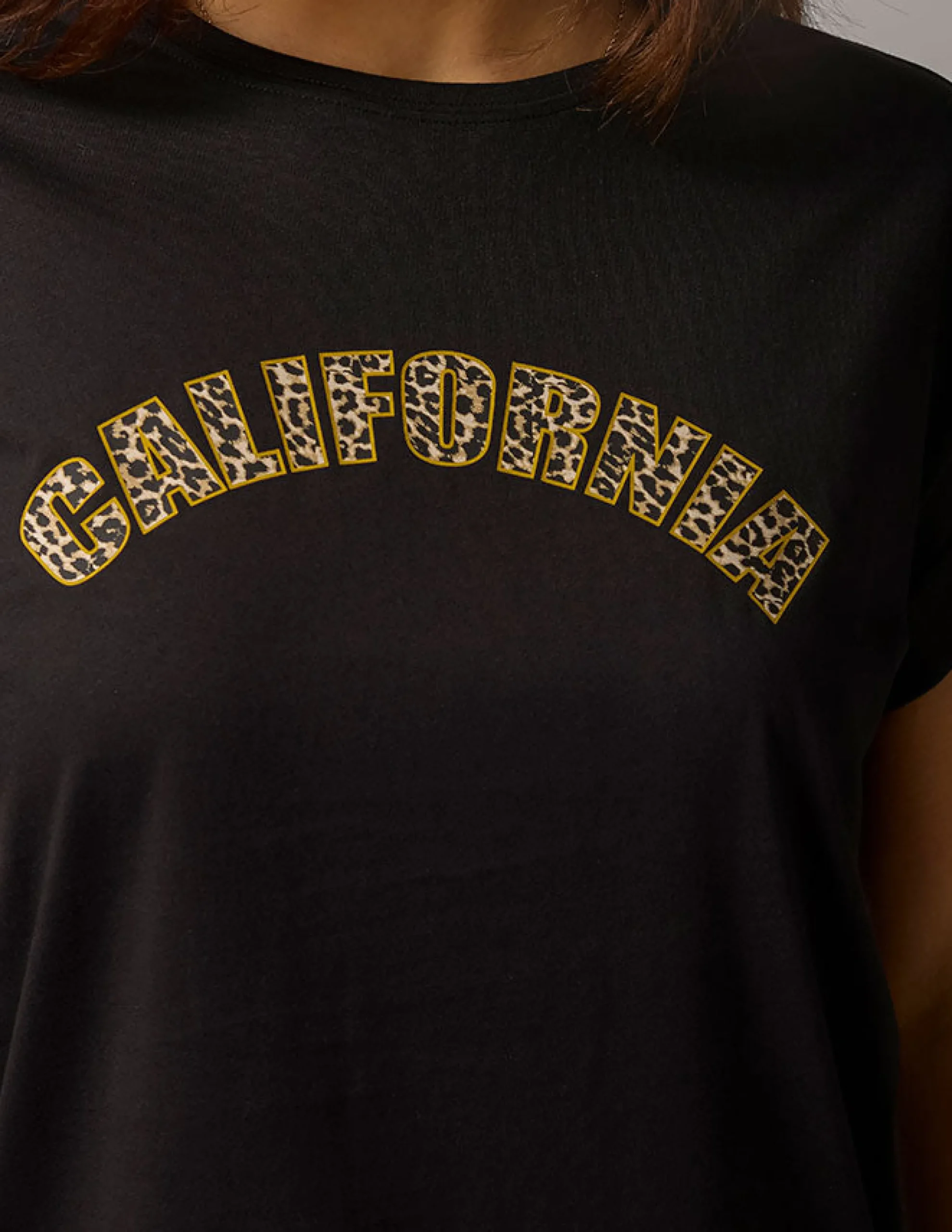 Ace Tee - Black Leopard California