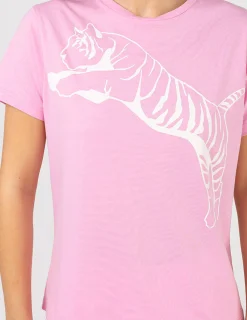 Ace Tee - Pink Leaping Tiger