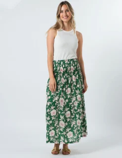 Aja Skirt - Vinatge Green Floral