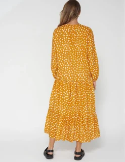 Alyssa Dress - Peach Spot