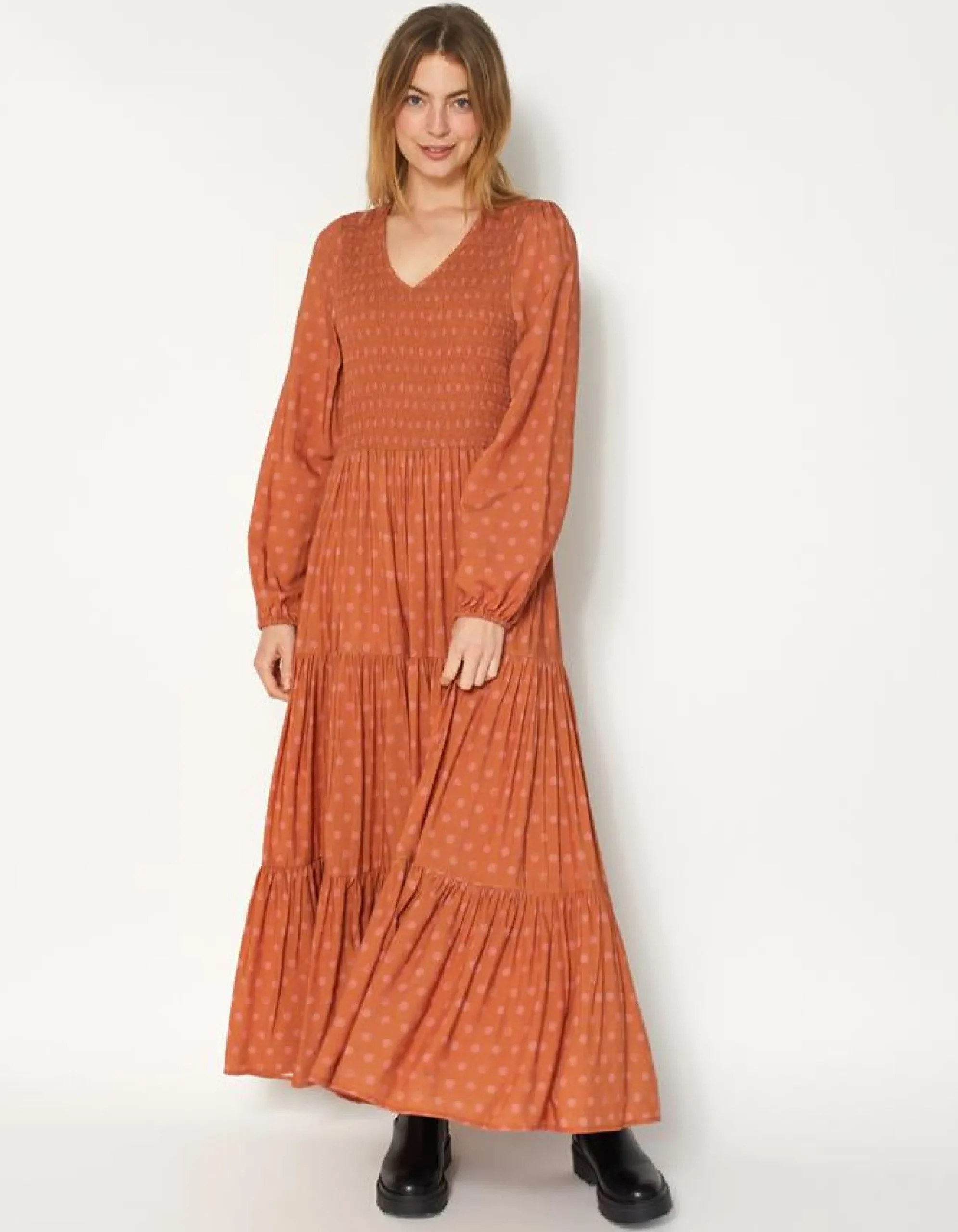 Atlantic Dress - Amber Hexagon