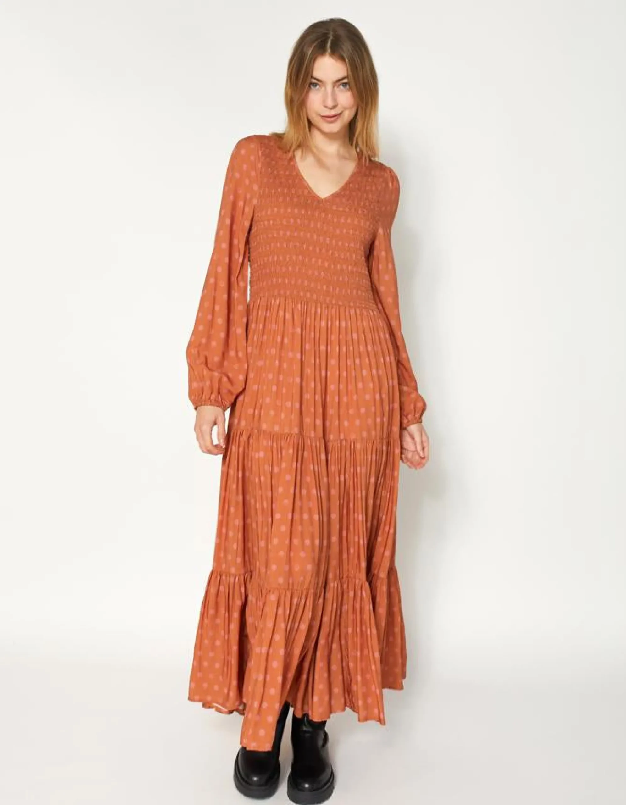 Atlantic Dress - Amber Hexagon