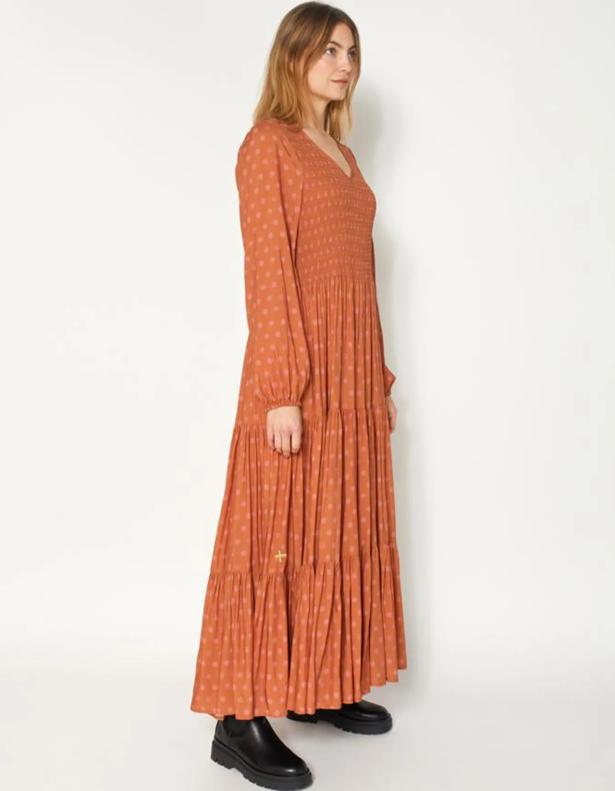 Atlantic Dress - Amber Hexagon