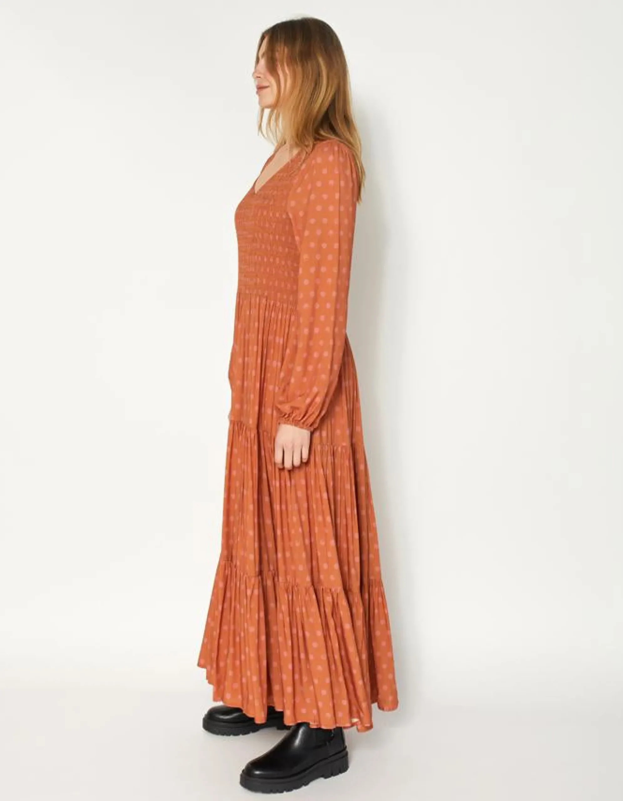 Atlantic Dress - Amber Hexagon