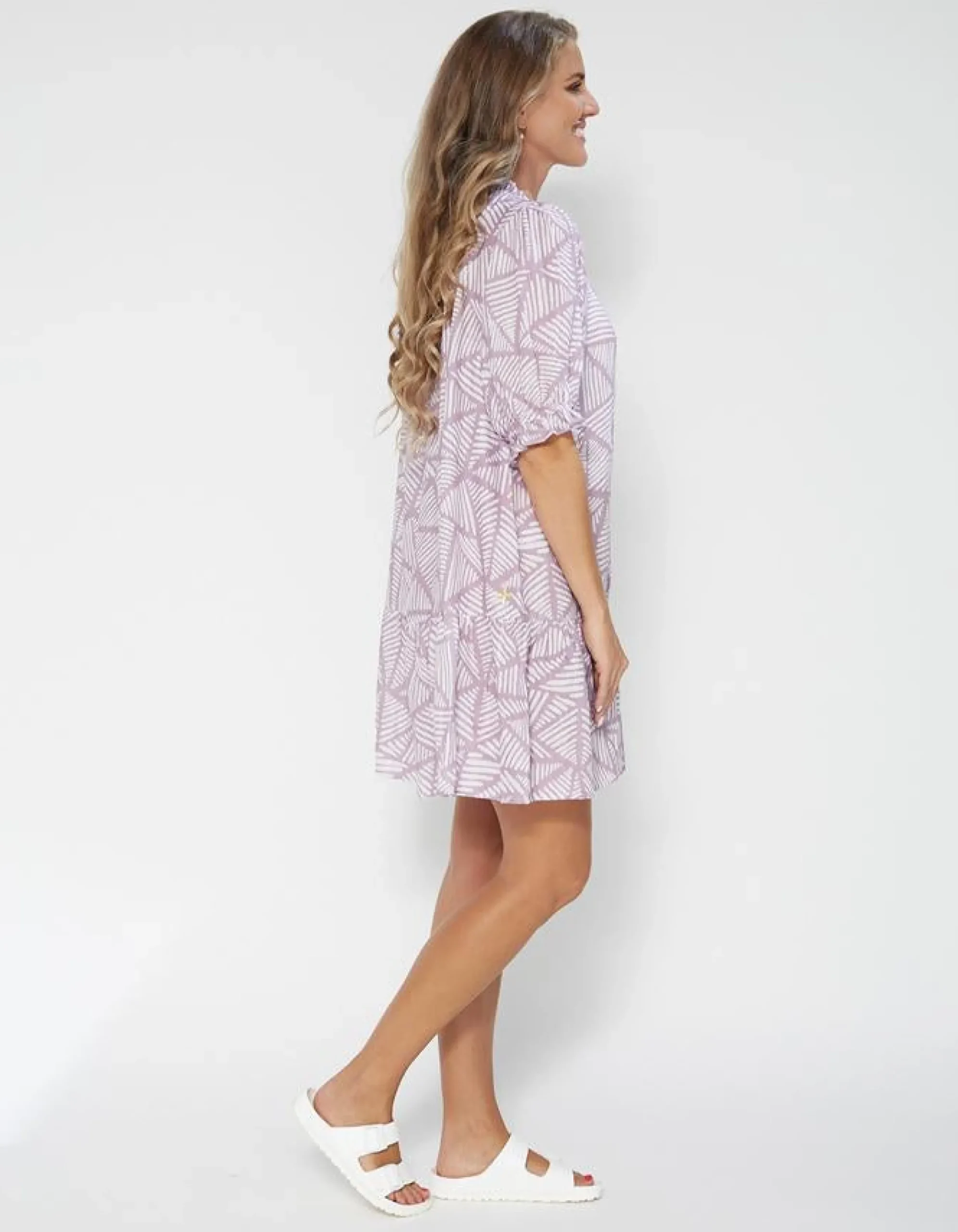 Azalea Dress - Stripey Triangles