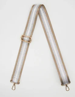 Bag Strap - Camel and Silver