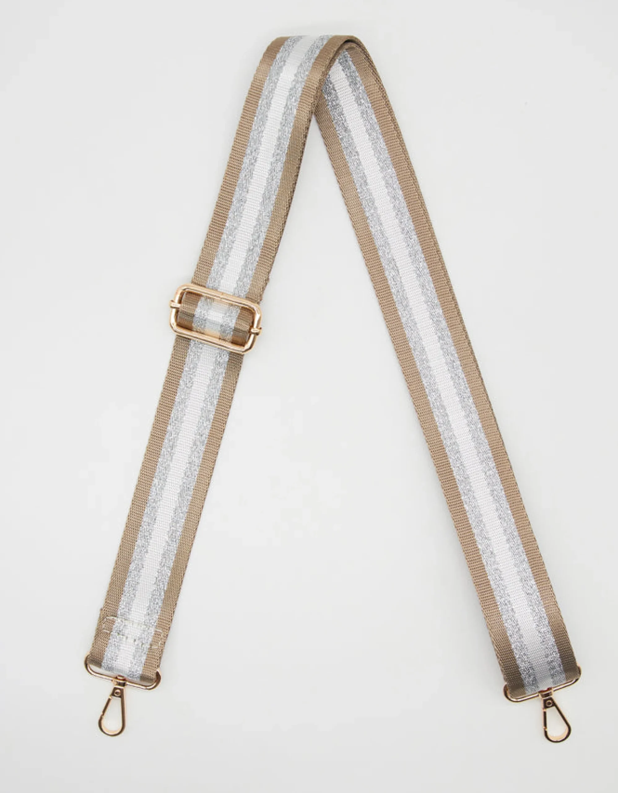Bag Strap - Camel and Silver