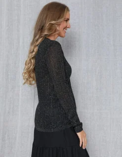 Beverly Lurex Cardigans - Black