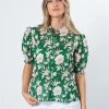 Bex Blouse - Vintage Green Floral