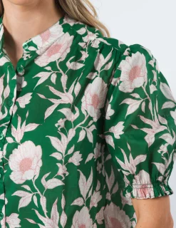 Bex Blouse - Vintage Green Floral