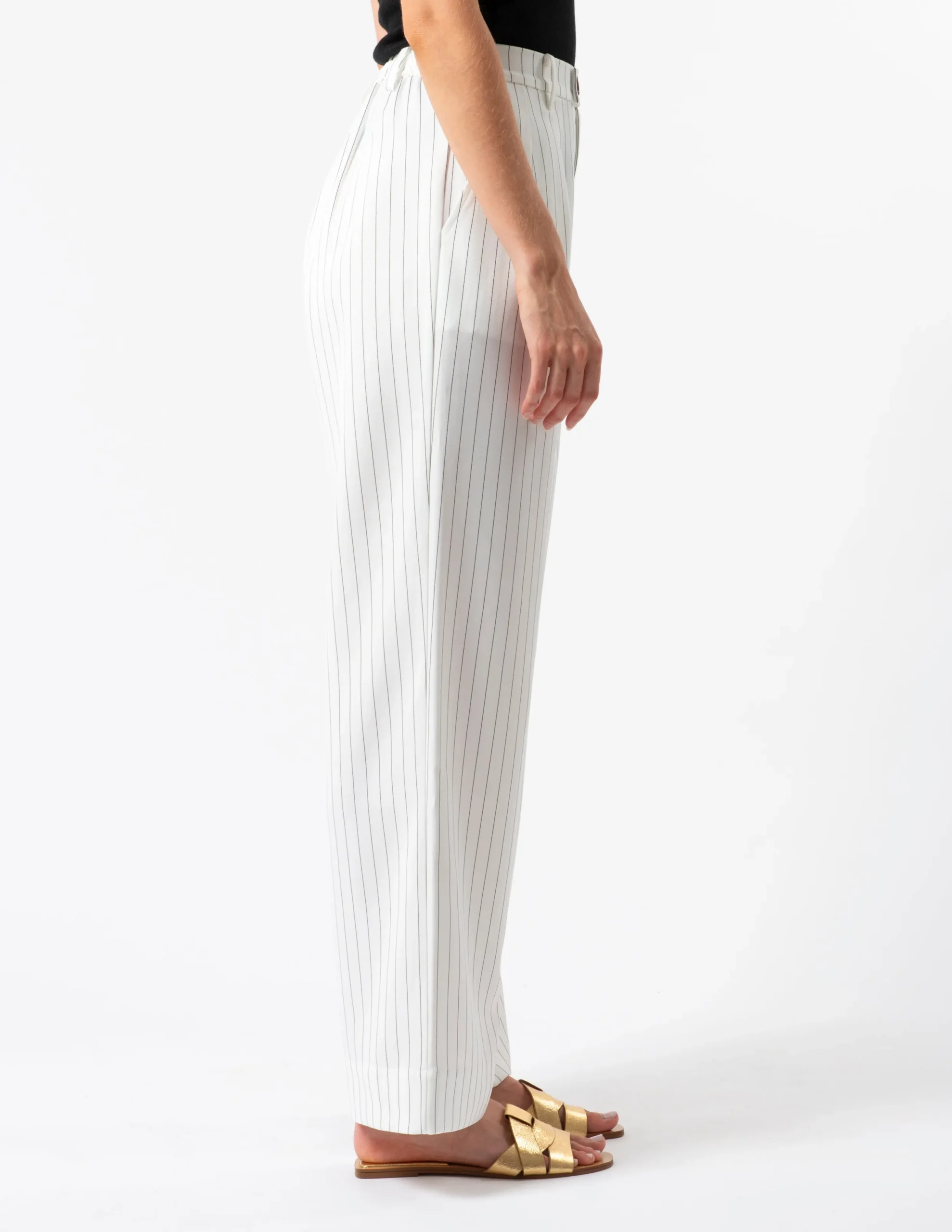 Blaise Pants - Black and White Stripe
