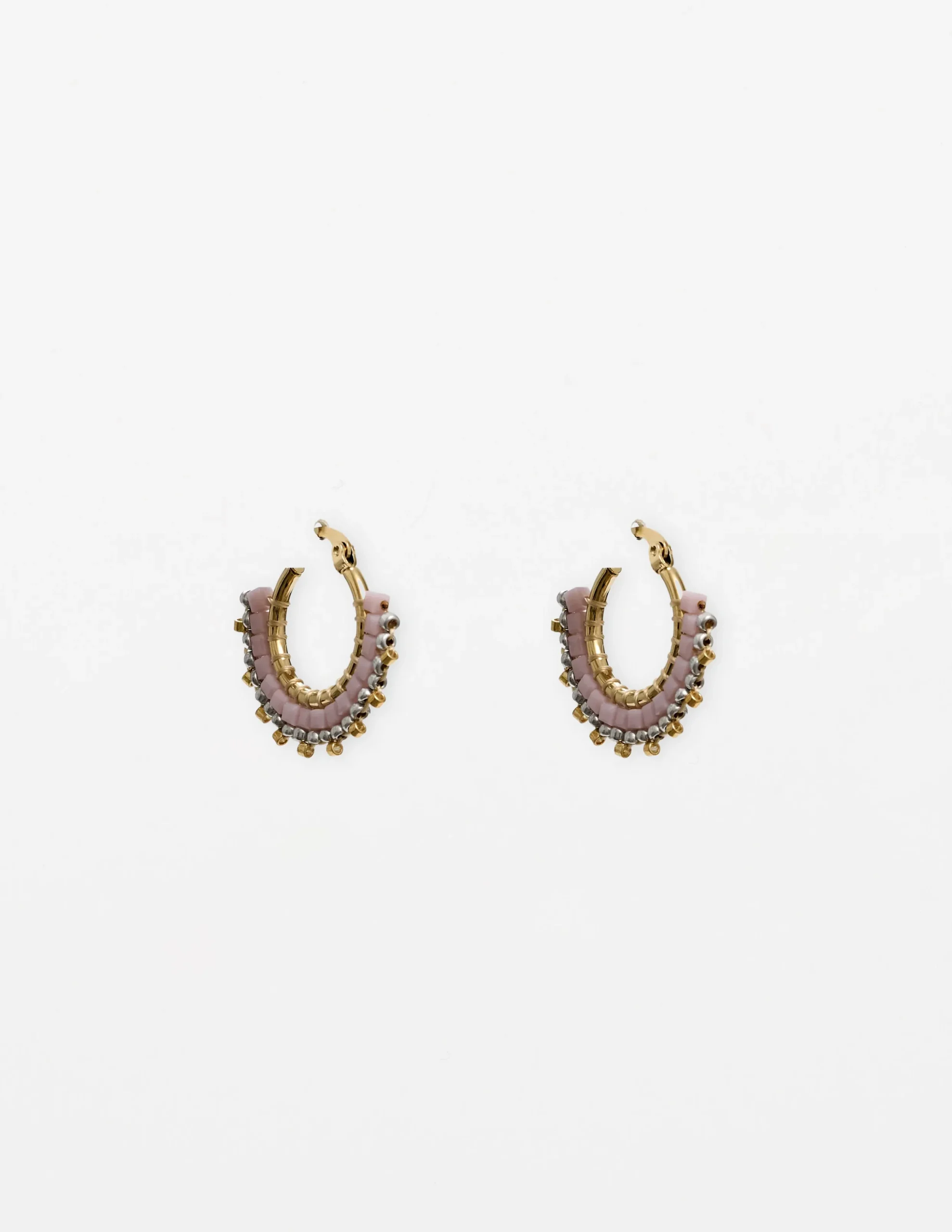 Boho Lilac Bead Earrings