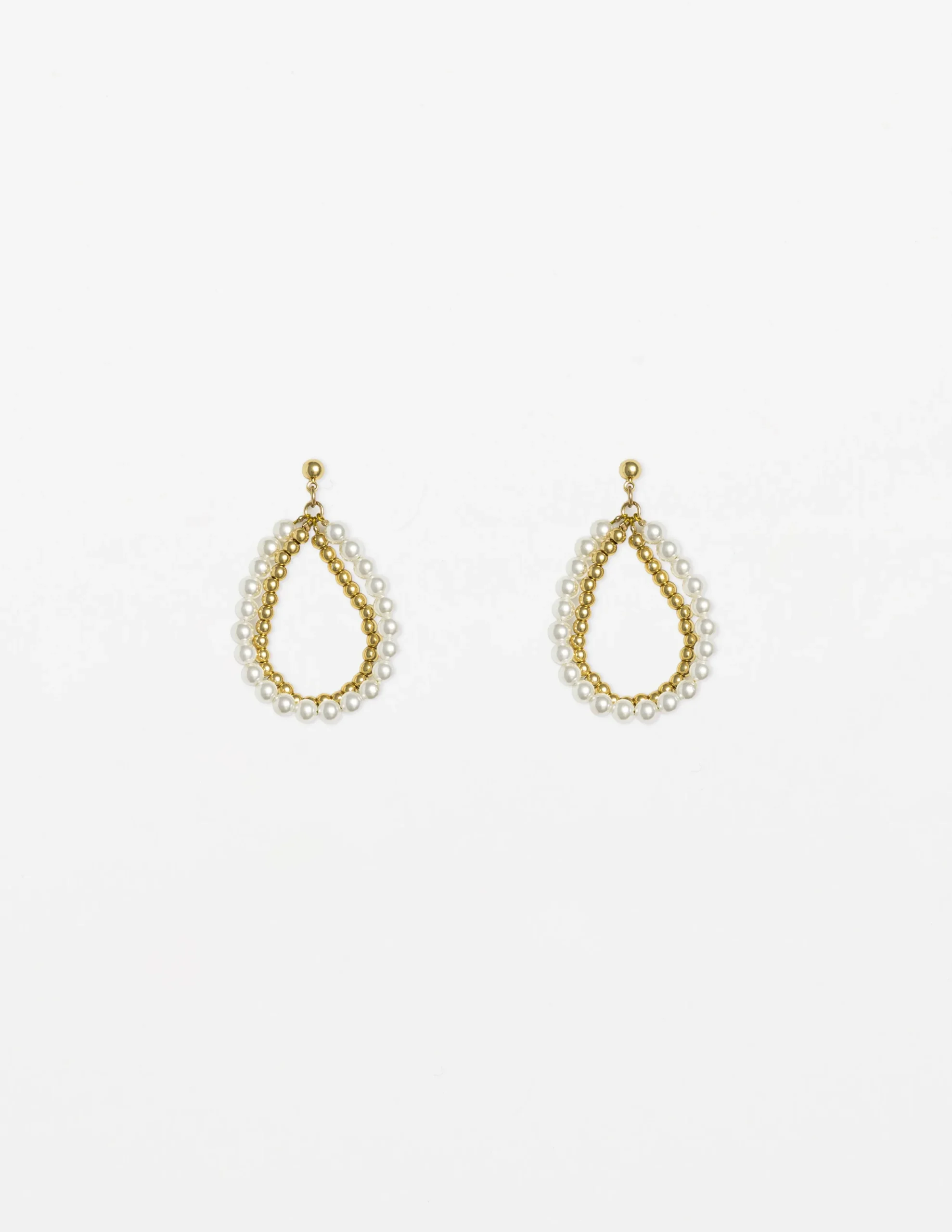 Boho Pearl Hoops