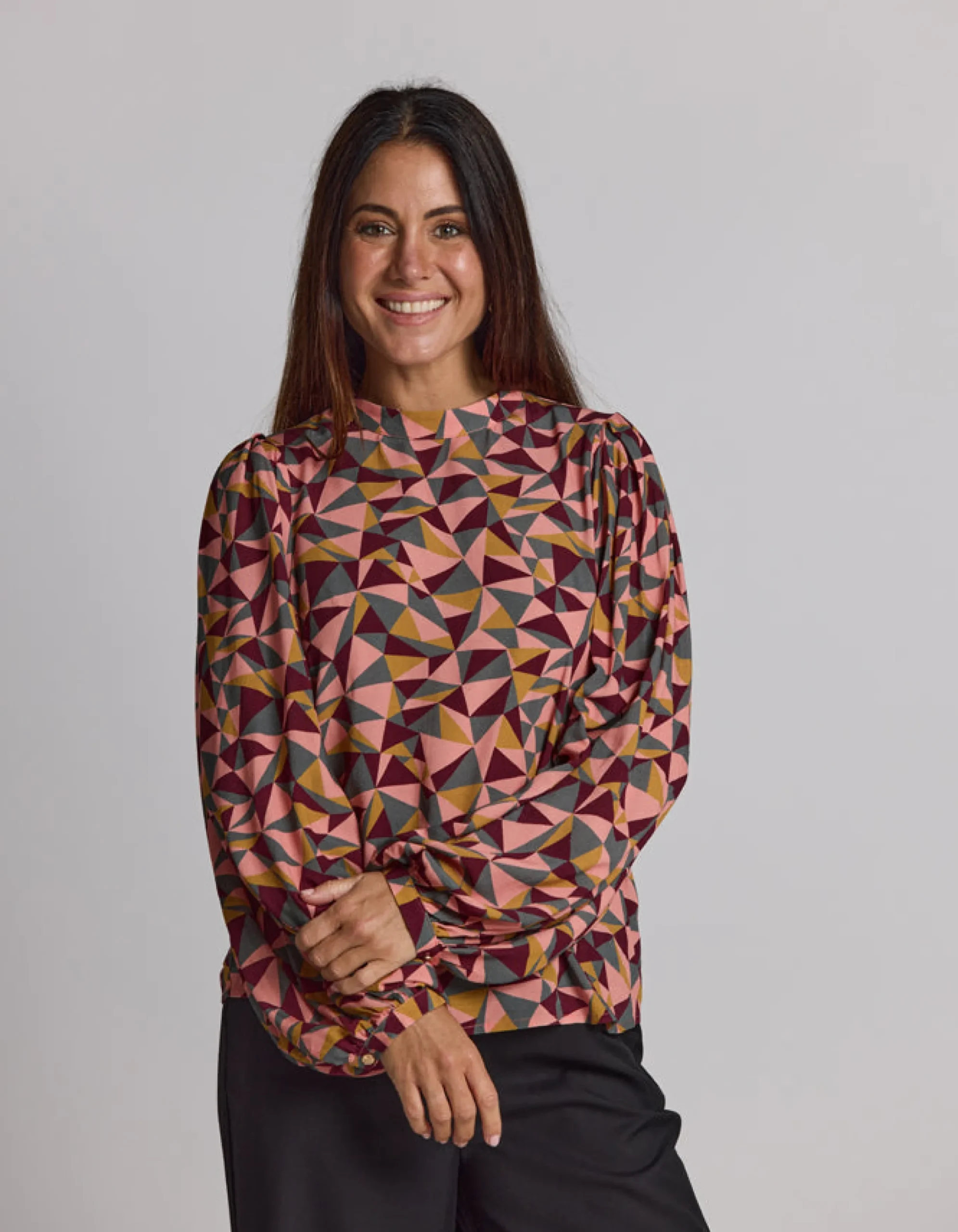Bowery Blouse - Triangle Blocks