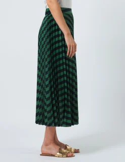 Brigette Skirt - Navy and Green