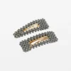Bubble Hair Clips - Grey