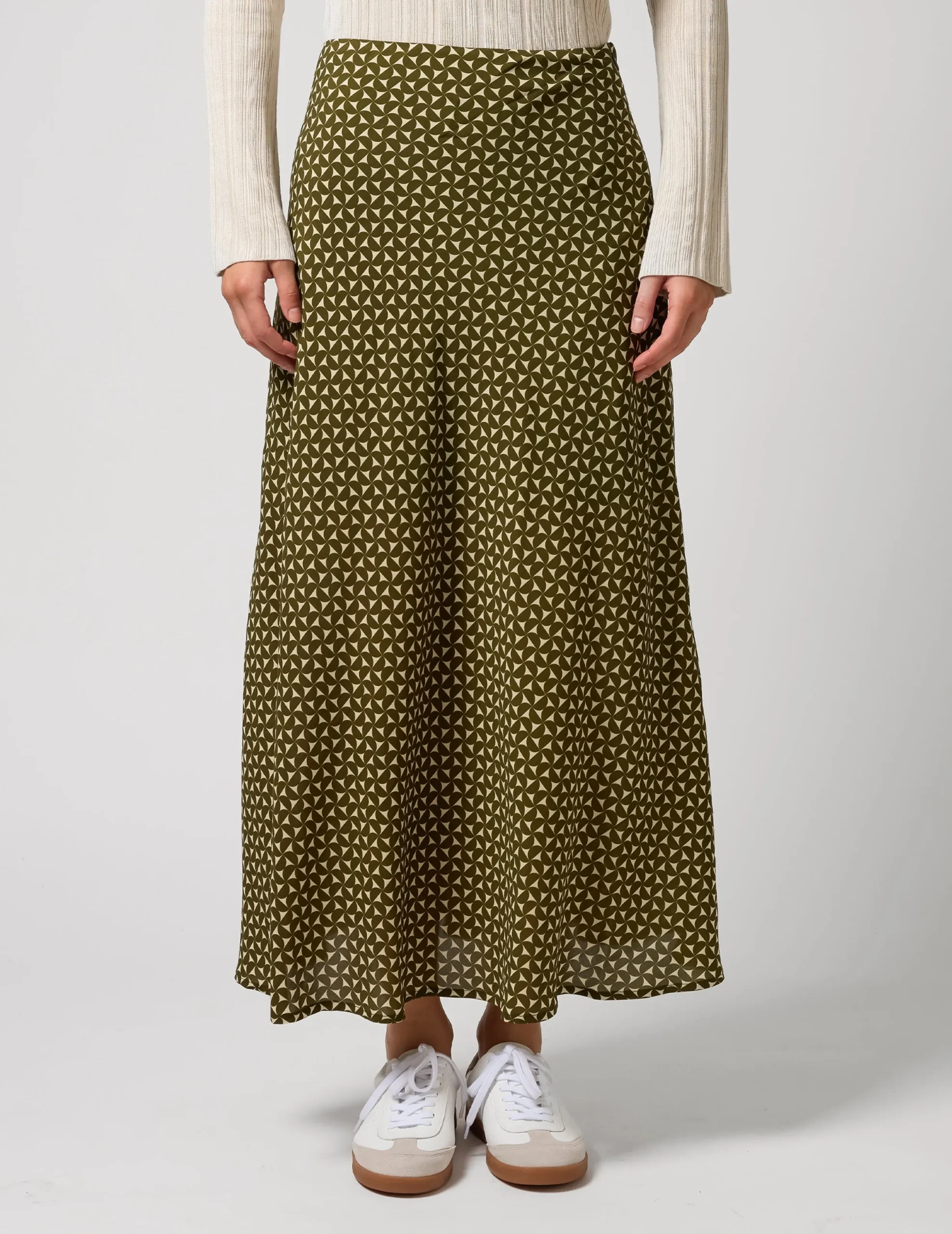 Callista Skirt - Olive Mosaic