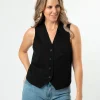 Cannes Waistcoat - Black