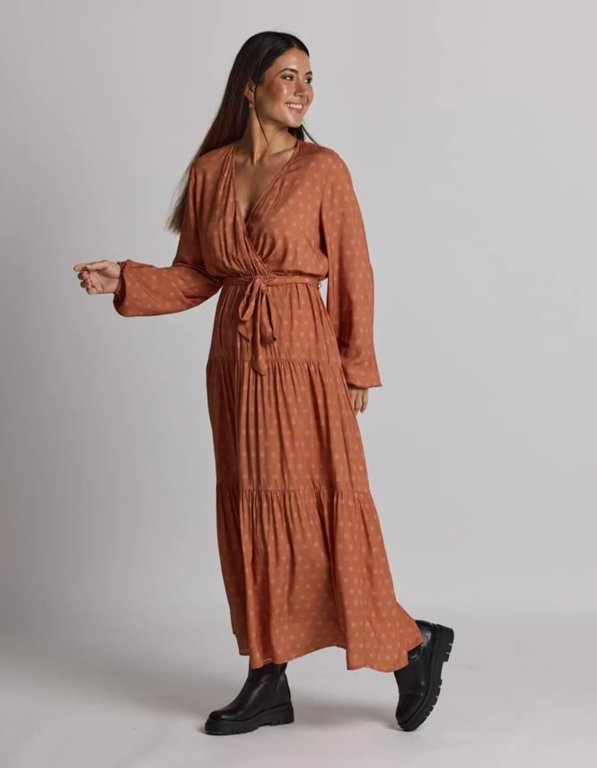 Carlylse Dress - Amber Hexagon