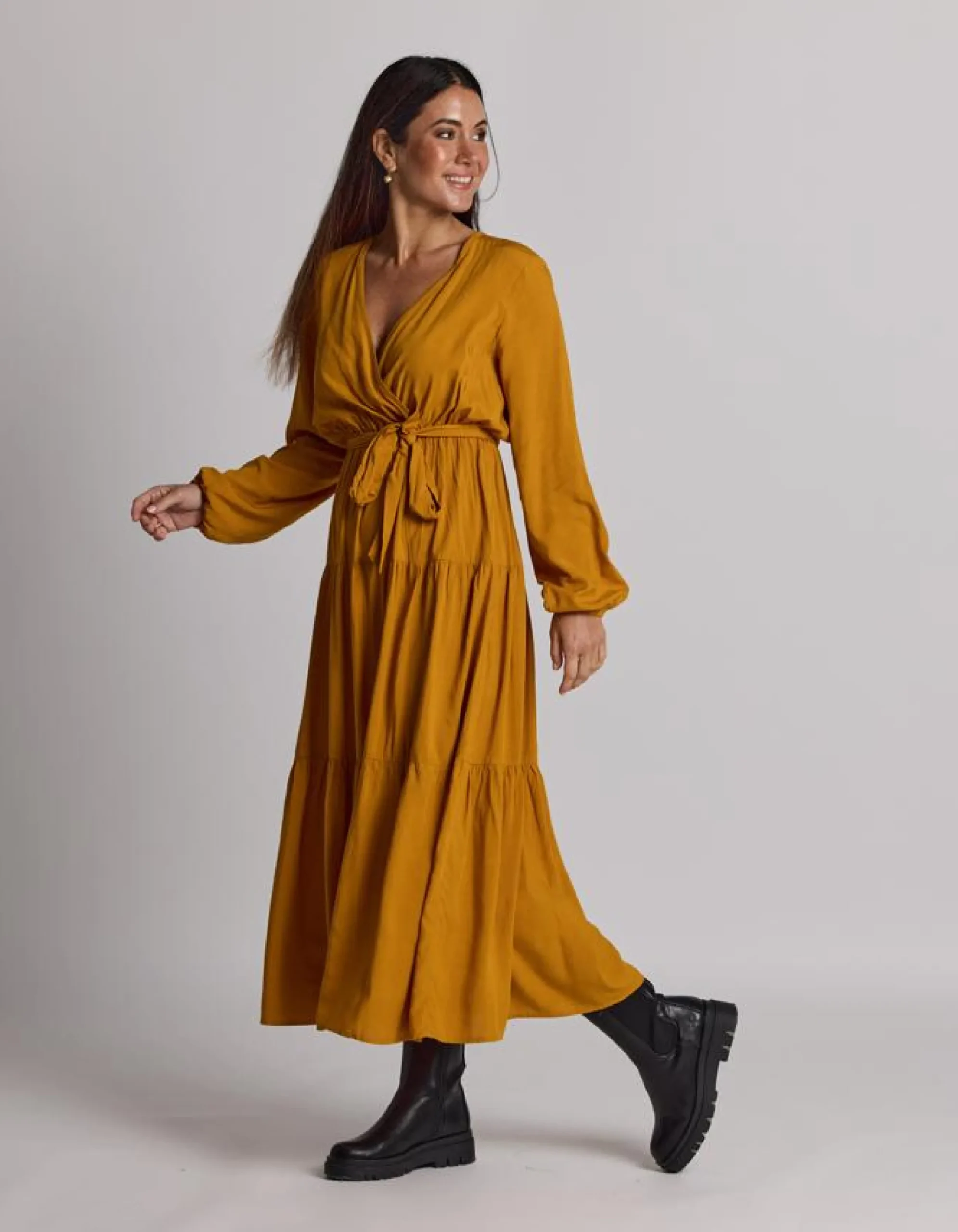 Carlylse Dress - Golden Syrup