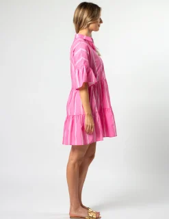 Catalina Dress - Bubblegum Stripe