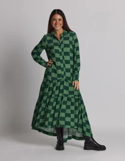 Chelsea Dress - Foliage Check