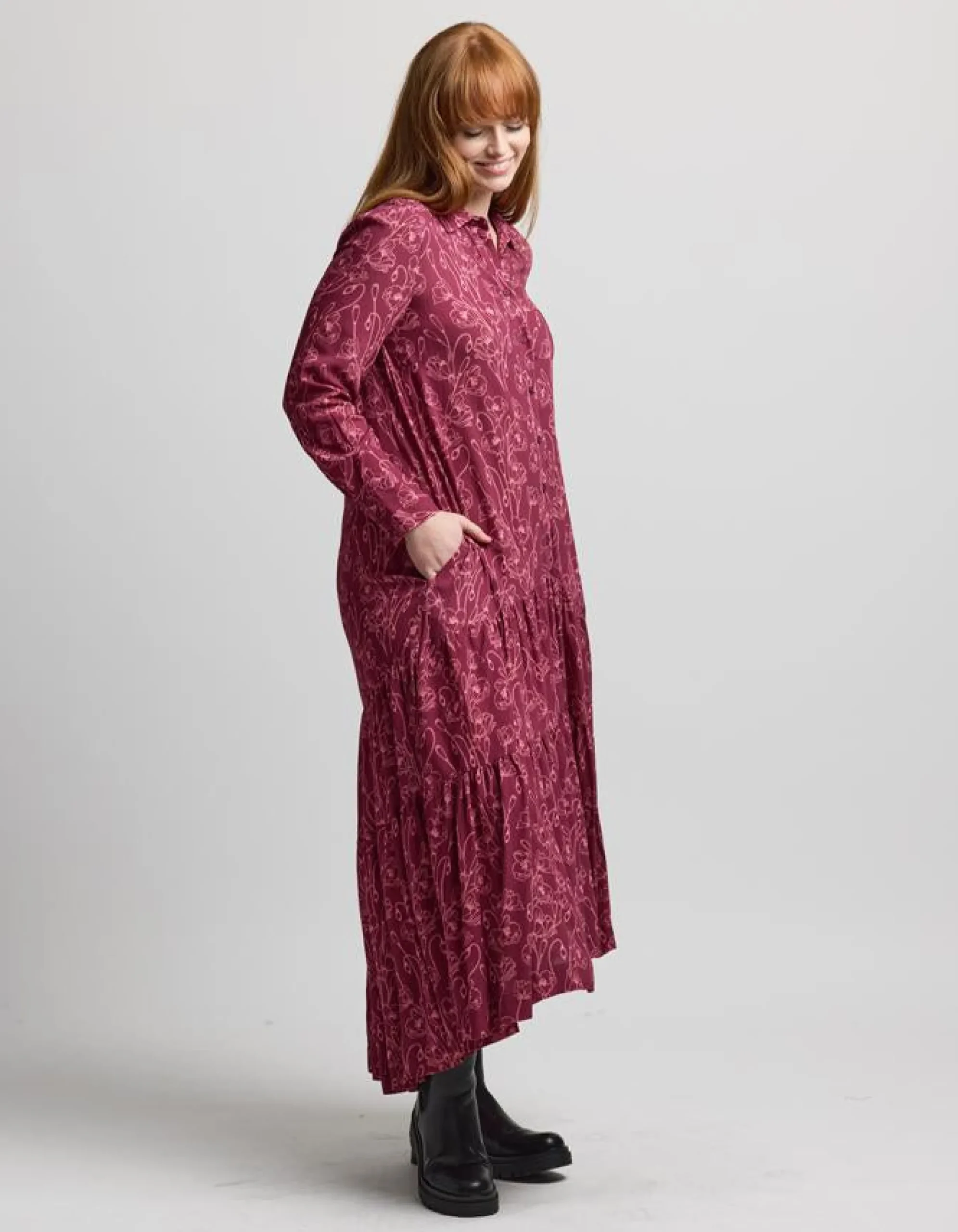 Chelsea Dress - Rhubarb Blooms
