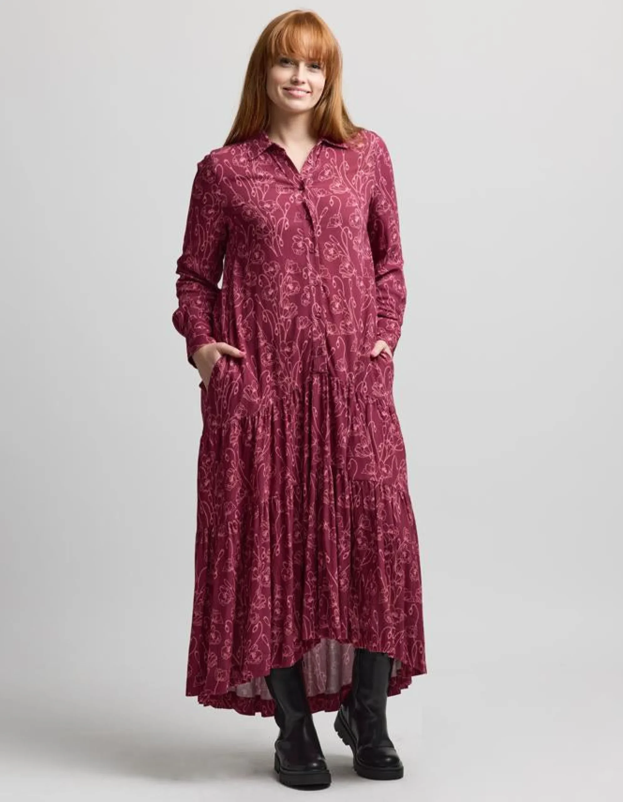 Chelsea Dress - Rhubarb Blooms