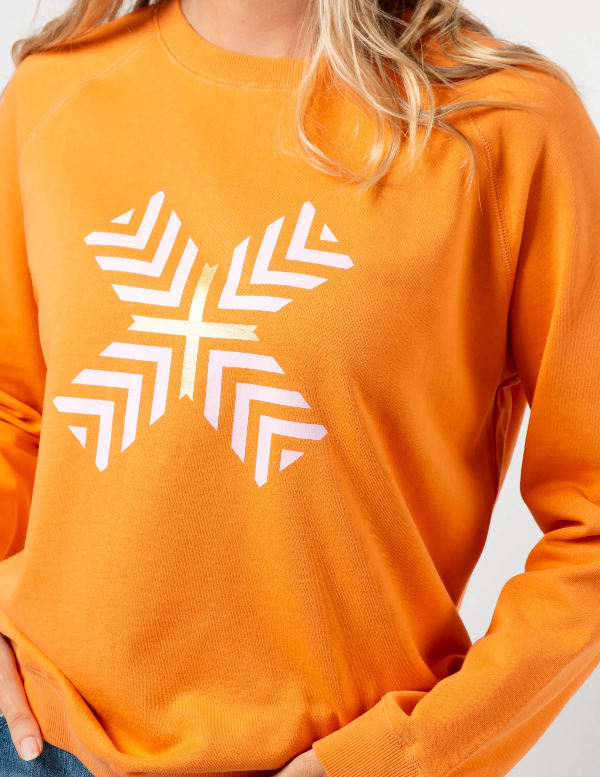 Classic Sweater - Mandarin with Candy Cross
