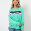 Classic Sweater - Spearmint with Stripes