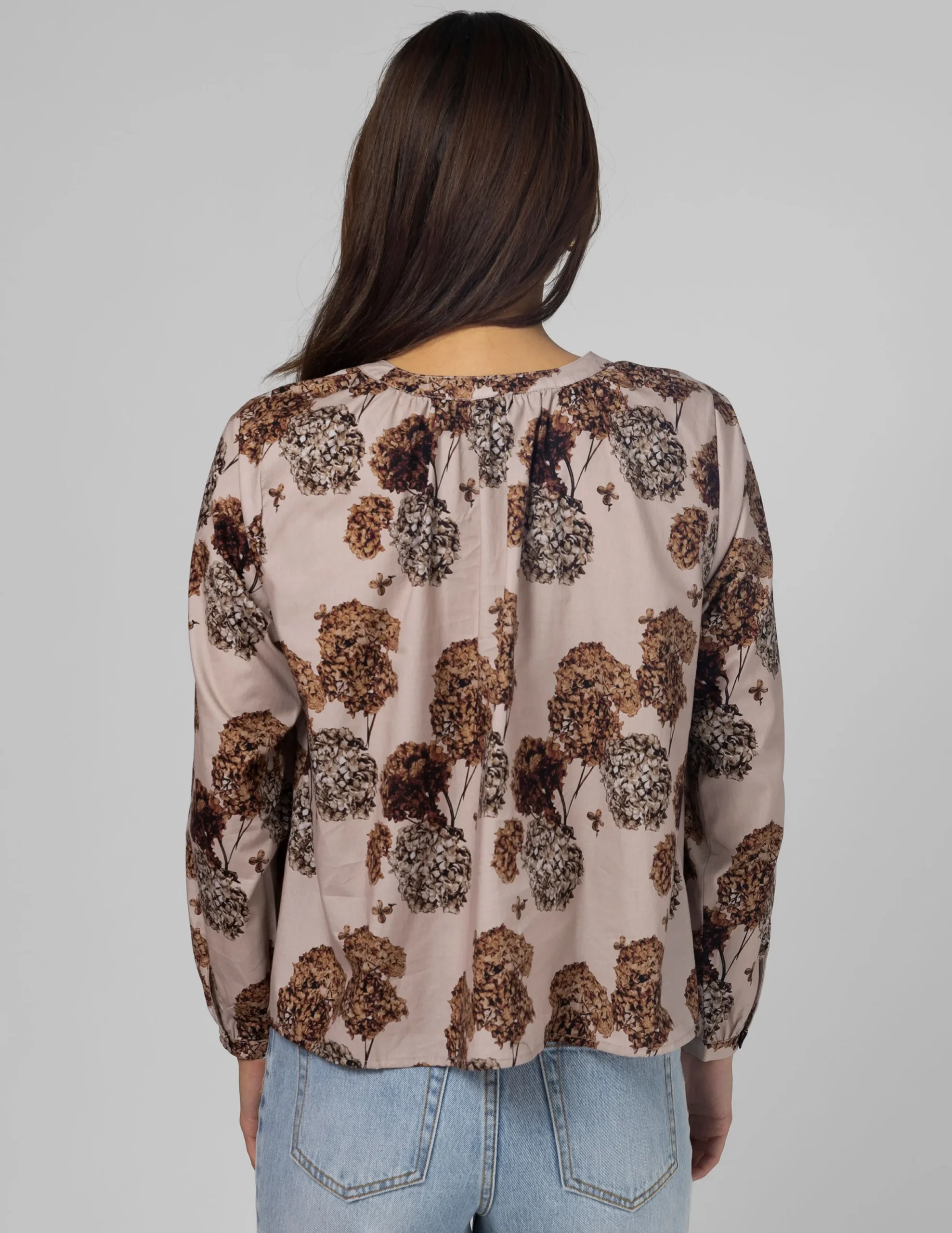 Connie Blouse - Blush Hydrangea
