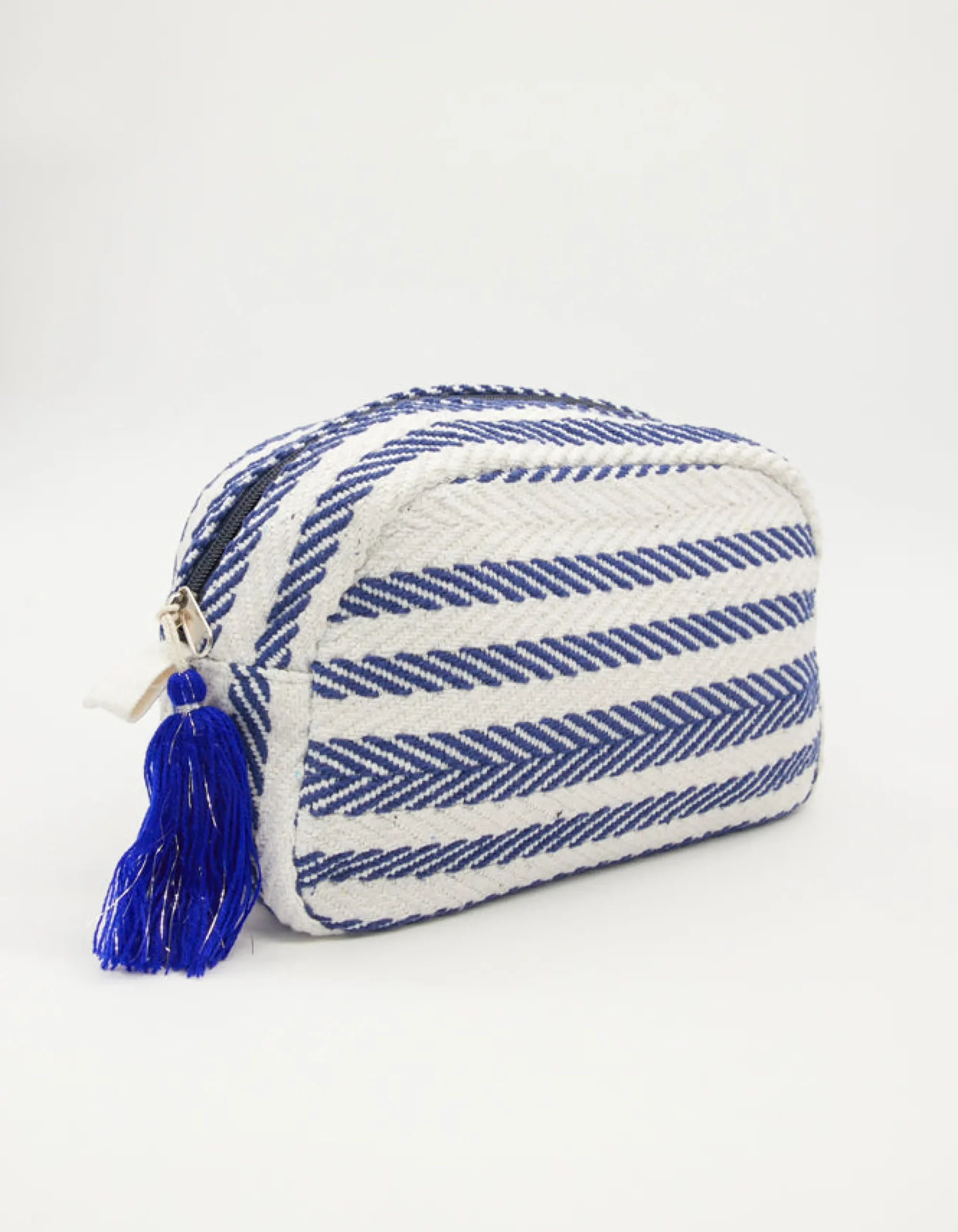 Cosmetic Bag - Navy Herringbone