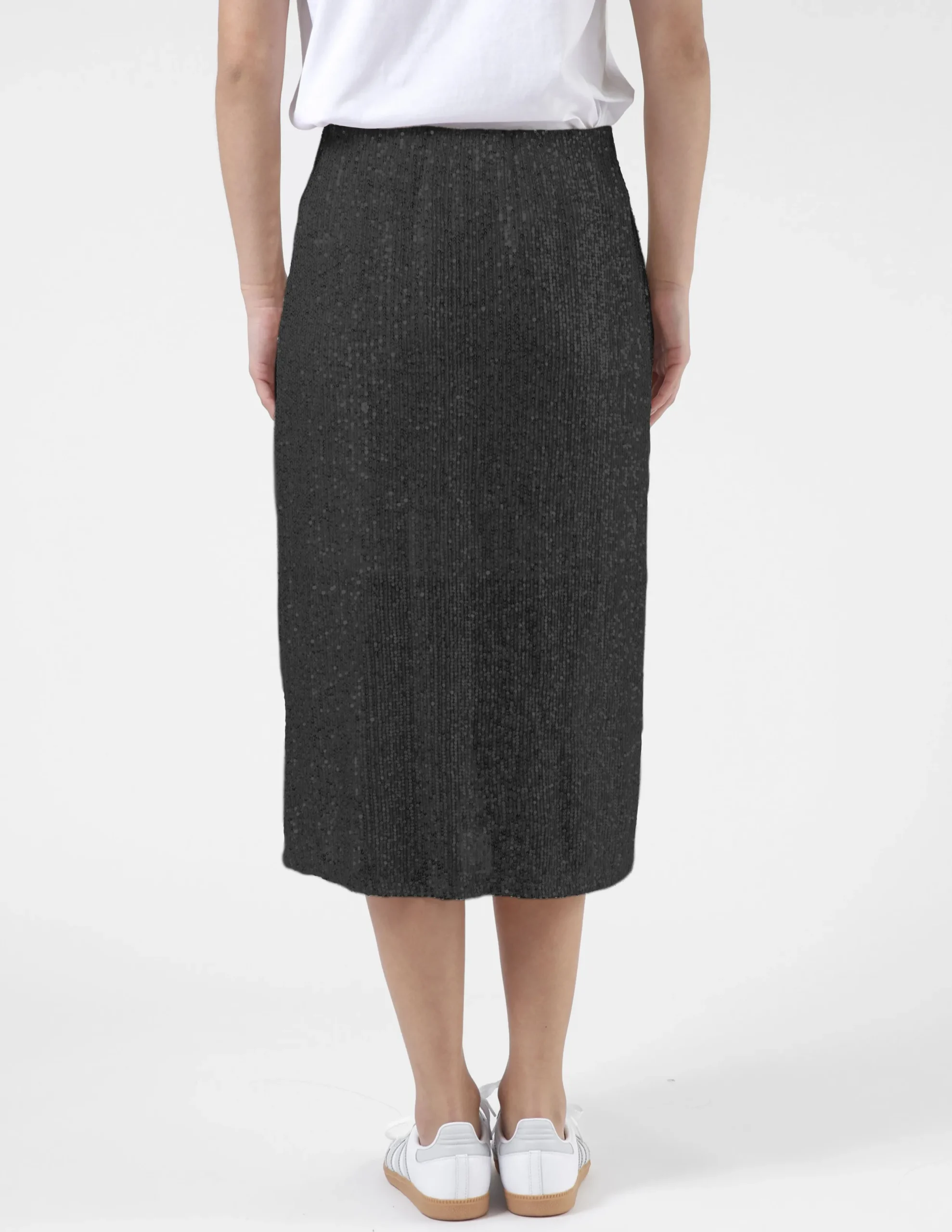 Crystal Skirt - Black Sequins