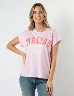 Cuff Sleeve T-Shirt - Candy Malibu