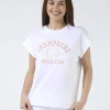 Cuff Sleeve T-Shirt - White Champagne Social