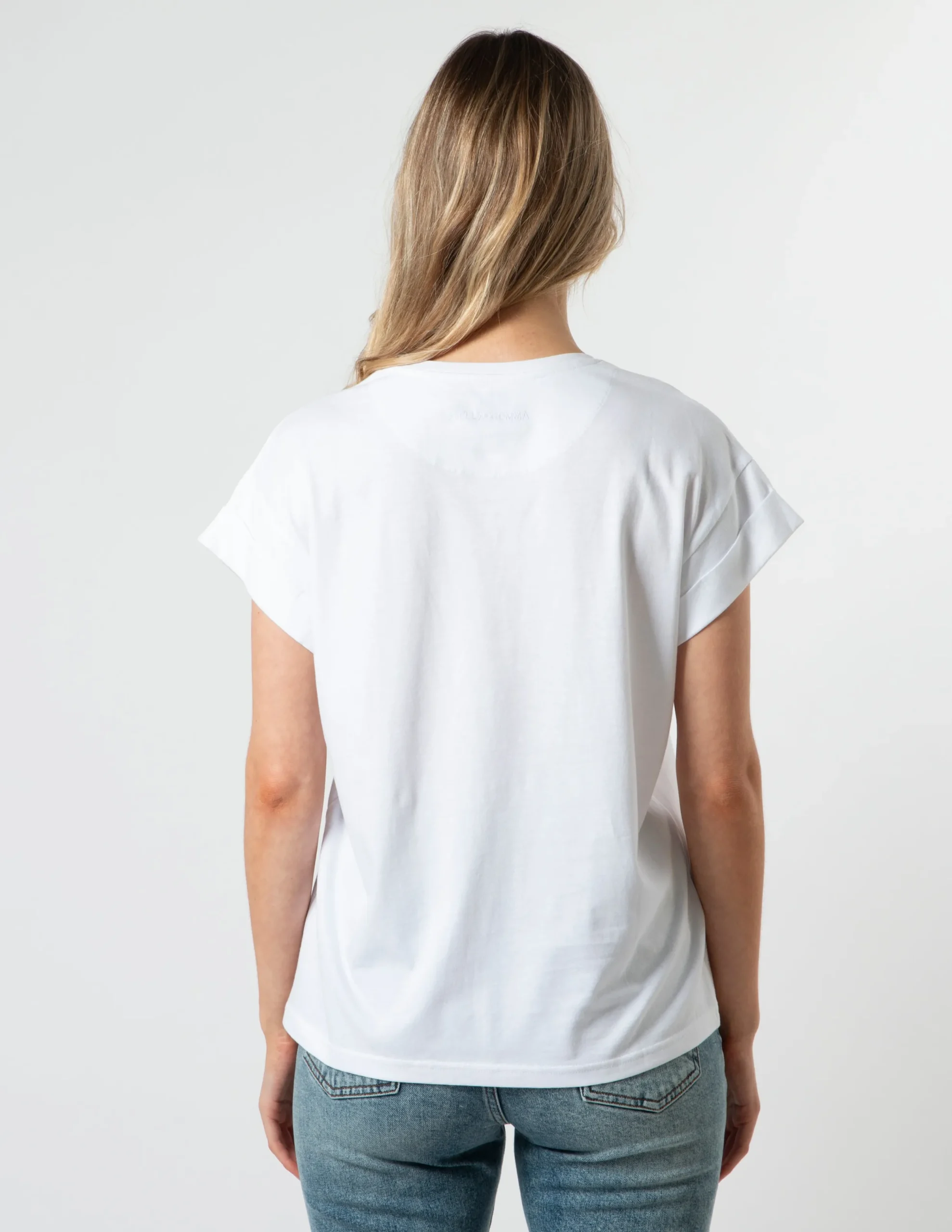 Cuff Sleeve T-Shirt - White California