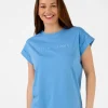 Cuff Tee Logo - Sky