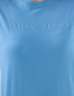 Cuff Tee Logo - Sky
