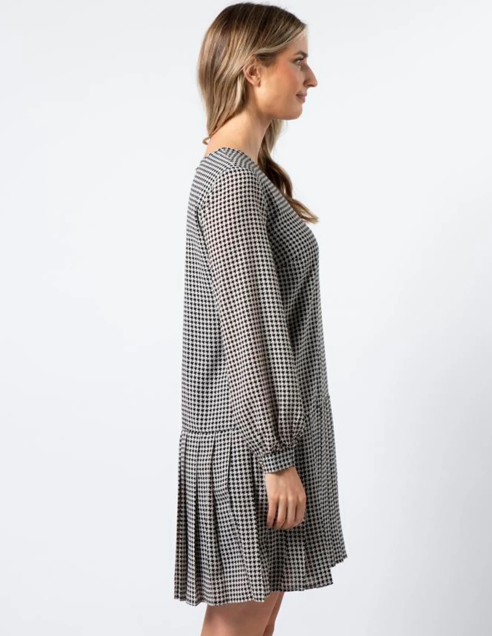 Dahlia Dress - Houndstooth