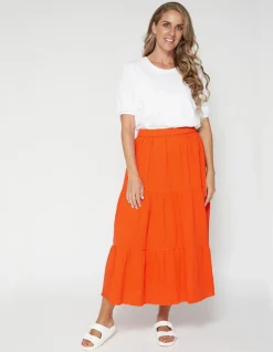 Daphne Skirt - Tomato