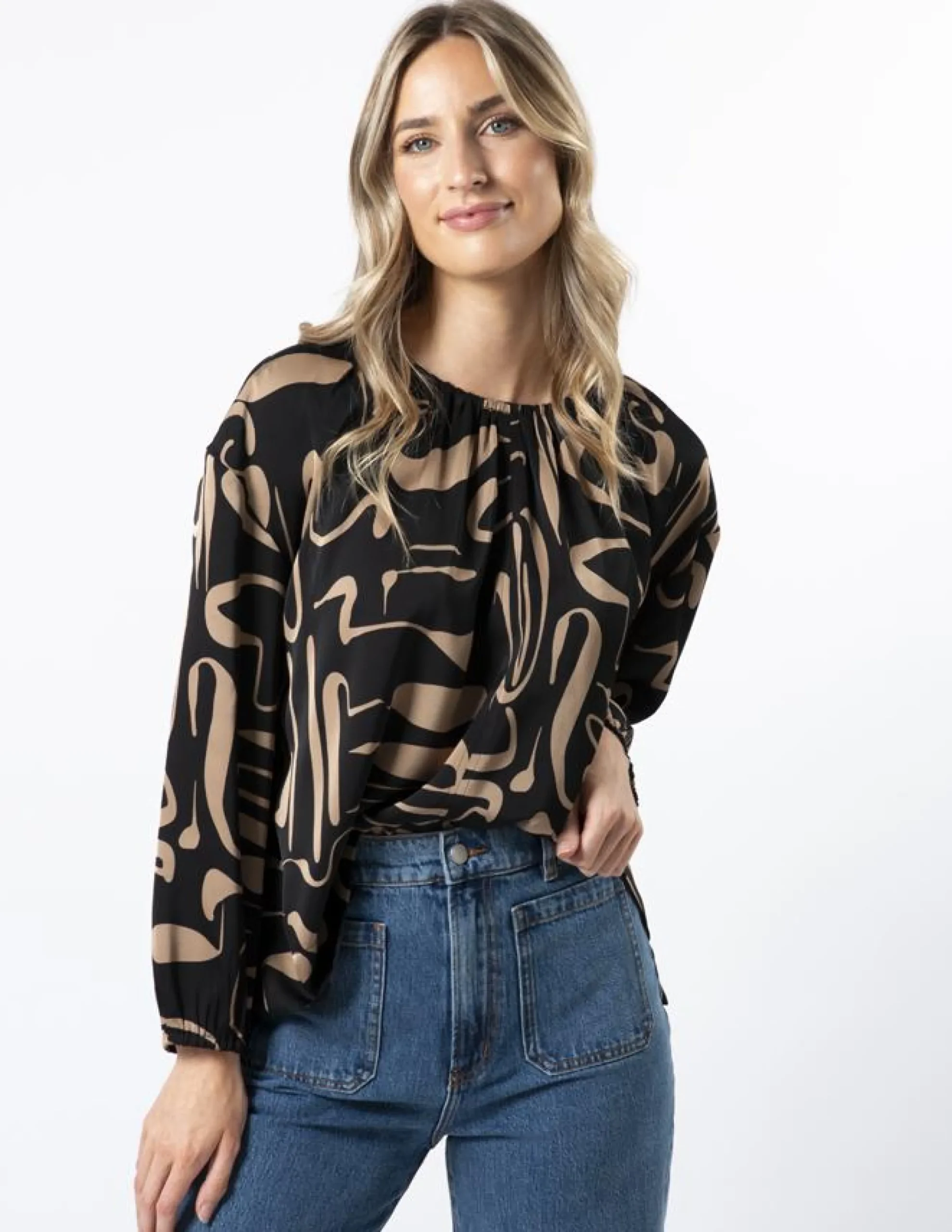 Emmanuel Blouse - Black Geo