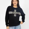 Everyday Sweater - Black Leopard Cross