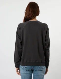 Everyday Sweater - Black Paper Flowers Heart