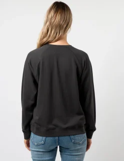 Everyday Sweater - Charcoal Cross Leopard Stripe