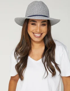 Fedora Hat - Navy Weave