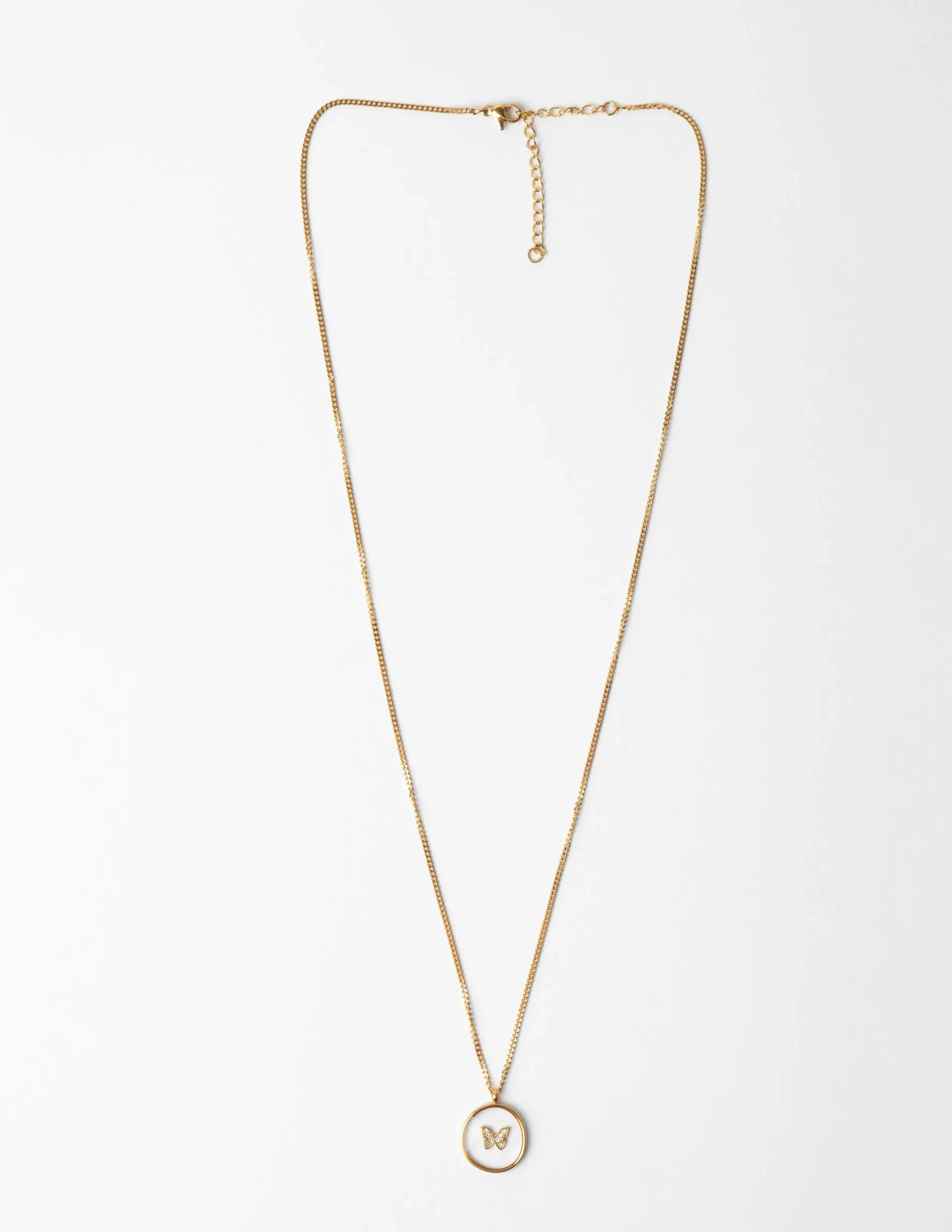 Gold Jewelled Butterfly Necklace