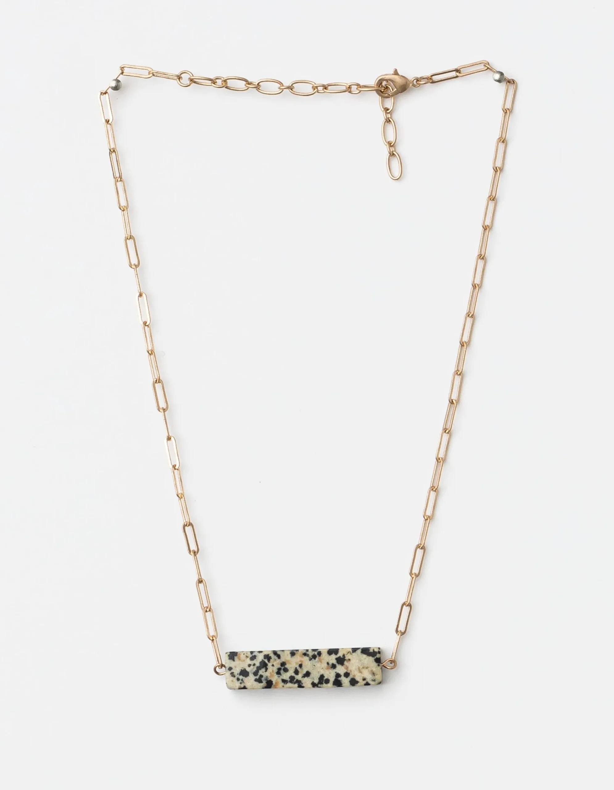 Gold Speckle Bar Choker Necklace