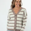 Greyson Cardigan - Oat Stripe