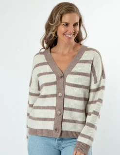 Greyson Cardigan - Oat Stripe