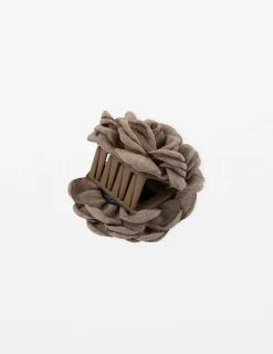 Hair Claw Fabric Rose - Beige